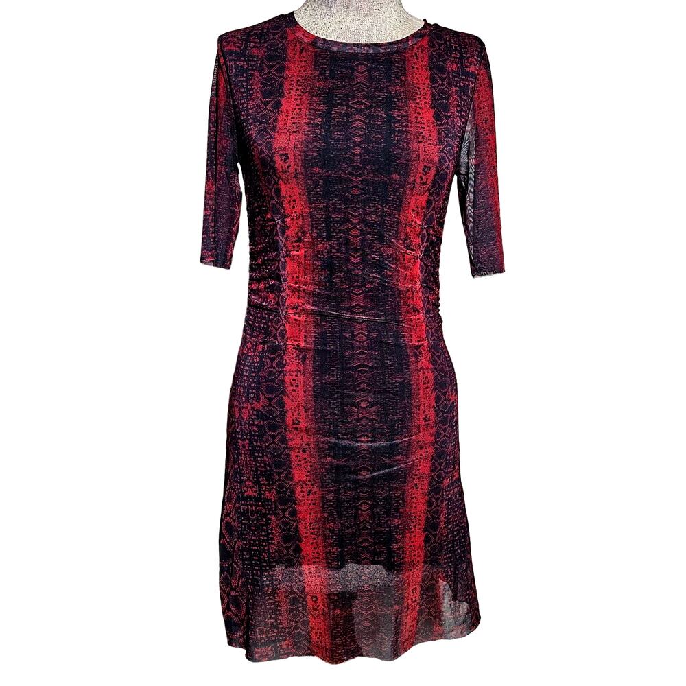 Black and Red Bodycon Mini Dress Size 4
